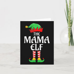 Cartão A Mama Elf Xmas que Corresponde à Família de Natal