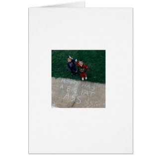 Cartão A mamã tem uma gordura grande…