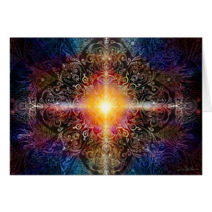 Cartão A mandala do coração colore 1