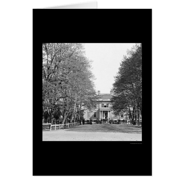 Cartão A mansão do governador em Richmond, VA 1865 (Frente)