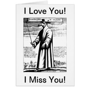 Cartão A Máscara da Peste do Doutor... sinto sua falta.