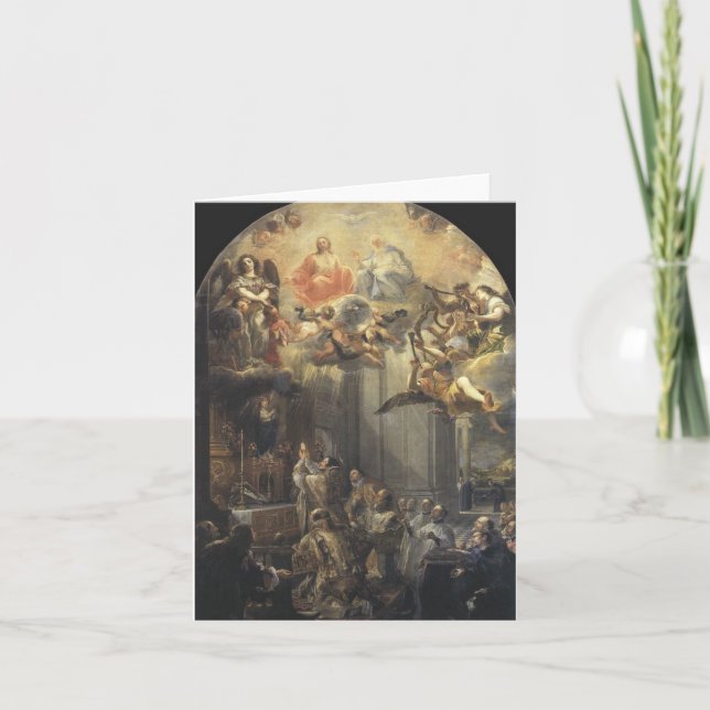 Cartão A massa da fundação da ordem de Trinitarians (Frente)