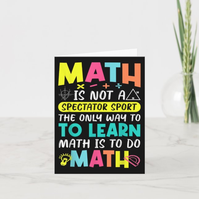Cartão A Matemática Não É Um Espetáculo Que Estiva De Vol (Frente)