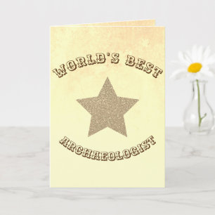 Cartão A melhor estrela do Ouro arqueólogo do mundo