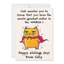 A Melhor Irmã do Mundo | Saudação do Dia dos Irmão