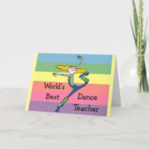 Cartão A melhor mercadoria de professores de dança do mu