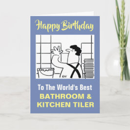 Cartão A melhor sala de banho e pilha de cozinha do mundo