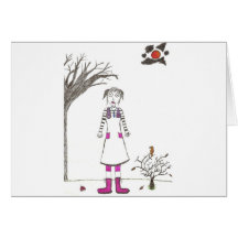 A menina assustador do palhaço