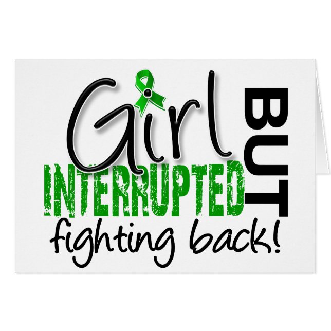 Cartão A menina interrompeu a depressão 2 (Frente Horizontal)