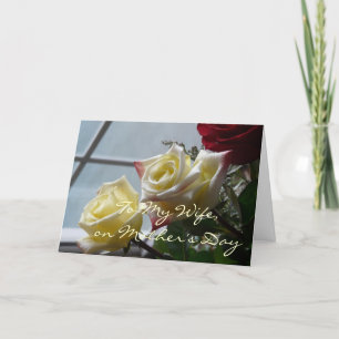 Cartão À minha esposa, no Dia de as mães