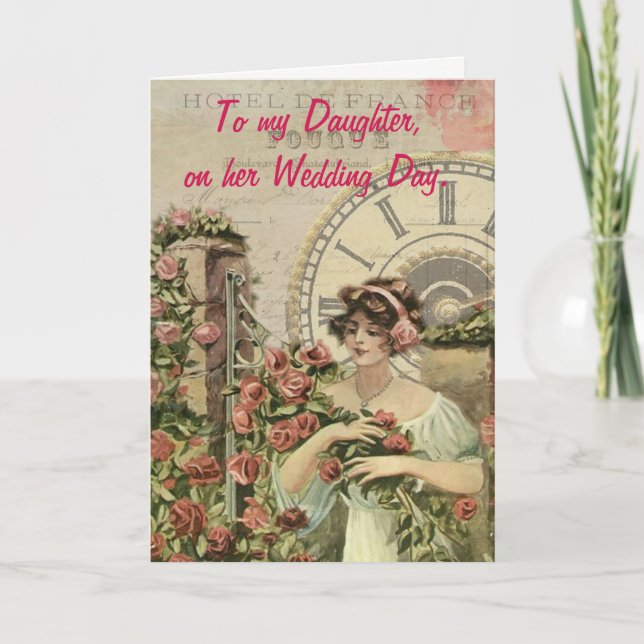 Cartão À minha filha, no dia do casamento dela. (Frente)