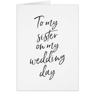 Cartão A minha irmã em meu na moda do casamento