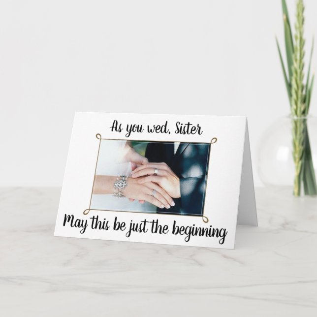 CARTÃO À MINHA IRMÃ NELA ****DIA DO CASAMENTO**** (Frente)