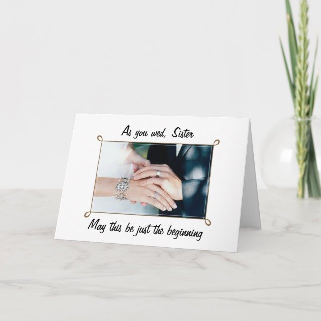 CARTÃO À MINHA IRMÃ NO DIA DO CASAMENTO (Frente)