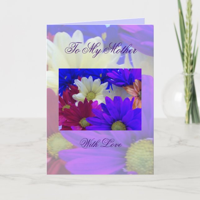 Cartão À Minha Mãe Com Amor (Frente)