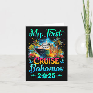 Cartão A Minha Primeira Viagem da Família Cruise Bahamas 