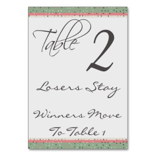 Cartão à moda #2 da mesa de Bunco das bolinhas do