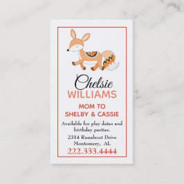 Cartão à moda das mamães do Fox dos desenhos