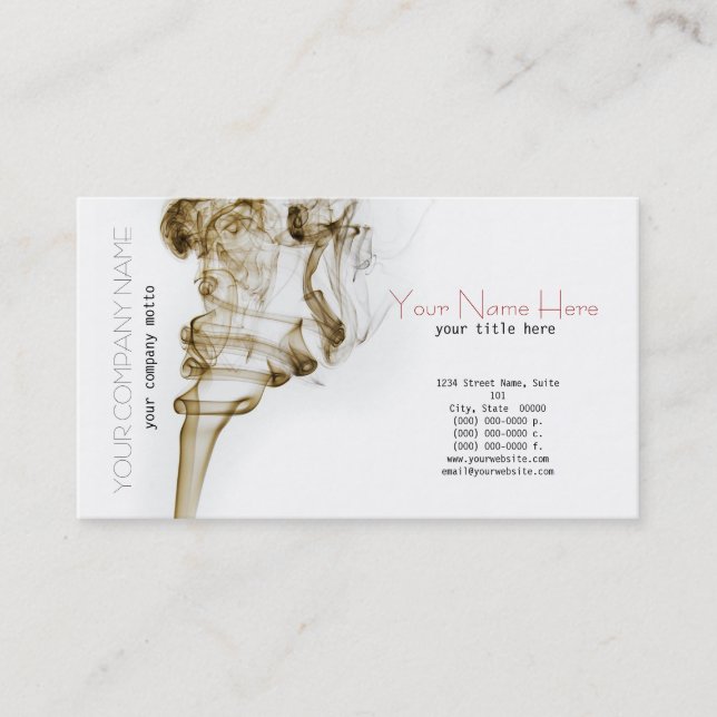 Cartão à moda do fumo da dança (Frente)