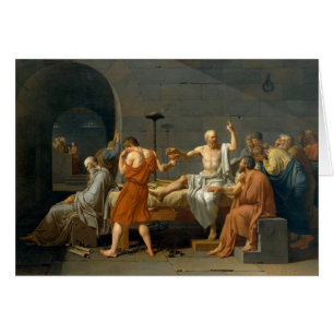 Cartão A morte de Socrates por Jacques-Louis David