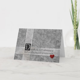 Cartão A morte não é ausência