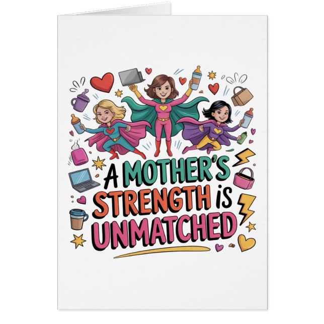 Cartão A Mother’s Strength Is Unmatched (Frente)