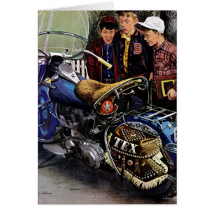 Cartão A motocicleta de Tex
