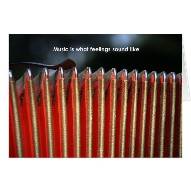 Cartão A música é o que os sentimentos soam como (Frente Horizontal)