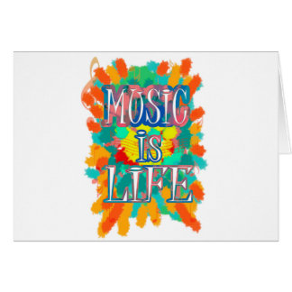 Cartão A música é vida