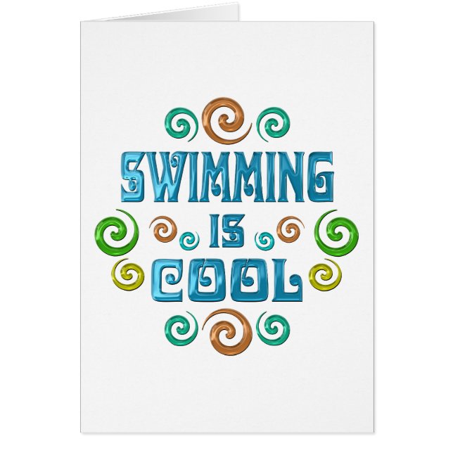 Cartão A natação é legal (Frente)