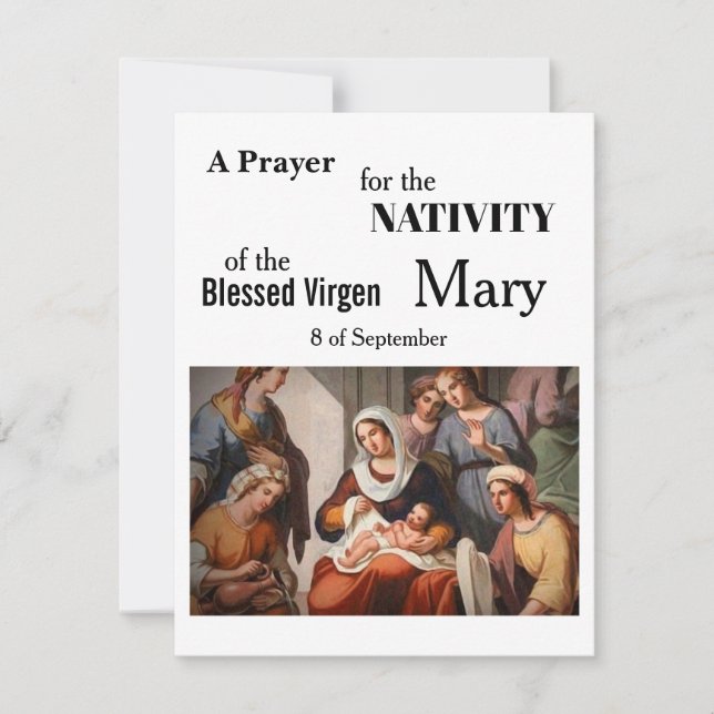 Cartão A Natividade da Mary Card (Frente)