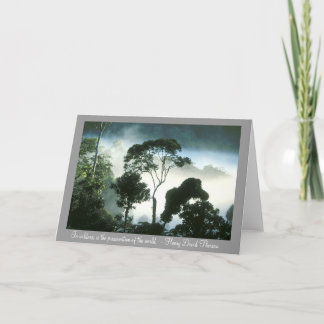 Cartão A névoa Enshrouds a floresta húmida de Amazon