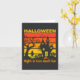 Cartão A Noite de Halloween é Demais de Divertida