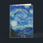Cartão a noite estrelada de 1889 por vincent van gogh<br><div class="desc">a noite estrelada de 1889 por vincent van gogh</div>