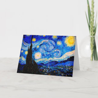 Cartão A Noite Estrelada de Vincent Van Gogh