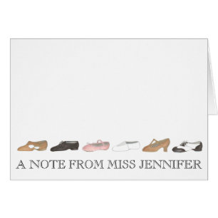Cartão A Note from Personalized Dance Studio Teacher Gift