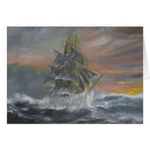 Cartão A nova do Terra dirige em um alvorecer feroz do