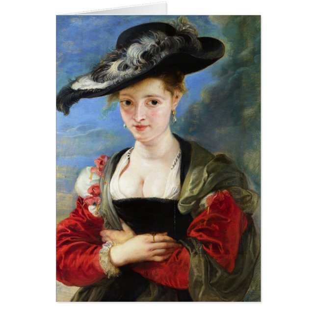 Cartão A obra-prima de Peter Paul Rubens do chapéu de (Frente)
