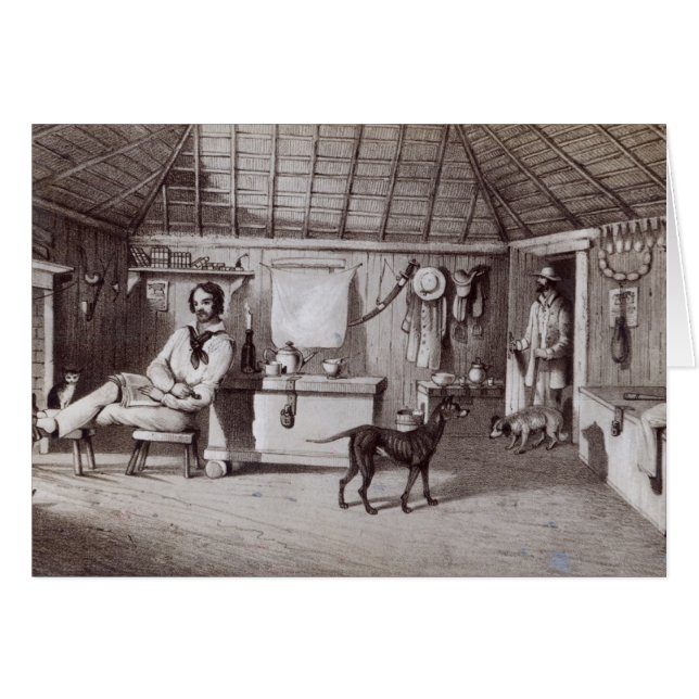 Cartão A ocupa primeiro Home, c.1847 (Frente Horizontal)