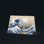 Cartão A Onda de Excelente de Kanagawa<br><div class="desc">Vintage arte japonesa A onda Excelente de Kanagawa ou a onda ...  trabalho de arte no estilo ukiyo-e de um mestre excelente Katsushika Hokusai ...  arte vintage em produtos modernos do Zazilicious</div>