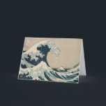 Cartão A onda do Excelente de Kanagawa<br><div class="desc">A Onda Excelente de Kanagawa,  da série '36 Views do Monte Fuji' | por Katsushika Hokusai | Art Location: Private Collection | Artista japonês | Número de recolha de imagens: XIR158277</div>