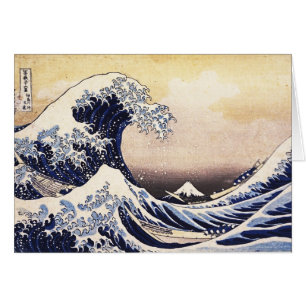 Cartão A Onda Do Excelente De Kanagawa Vintage Arte Japon