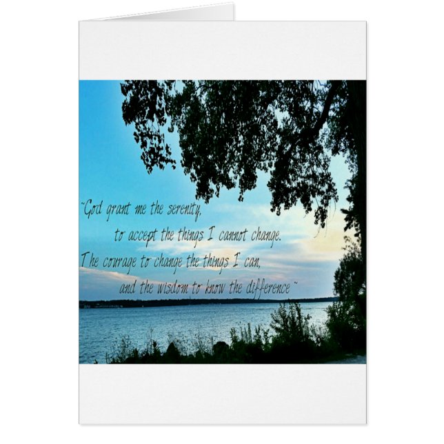 Cartão A Oração da Serenidade (Frente)
