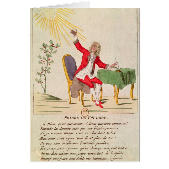 Cartão A oração de Voltaire (Frente)