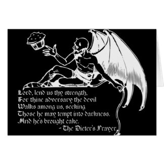 Cartão A oração do Dieter (branca)