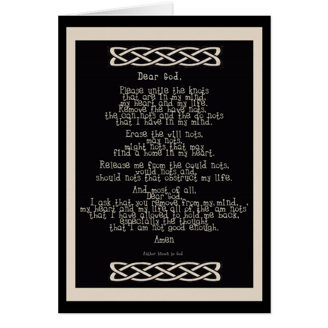 Cartão A oração dos nós (Frente)