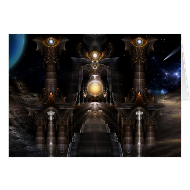 Cartão A Órbita Da Arte Fractal Acrellis (Frente Horizontal)