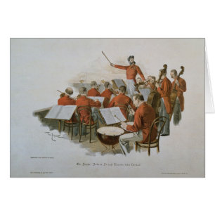 Cartão A orquestra de Johann Strauss em uma bola da corte