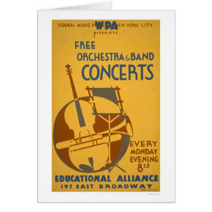 Cartão A orquestra livre ajusta WPA 1938