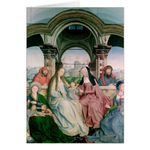 Cartão A parentesco santamente, ou o Altarpiece do St.